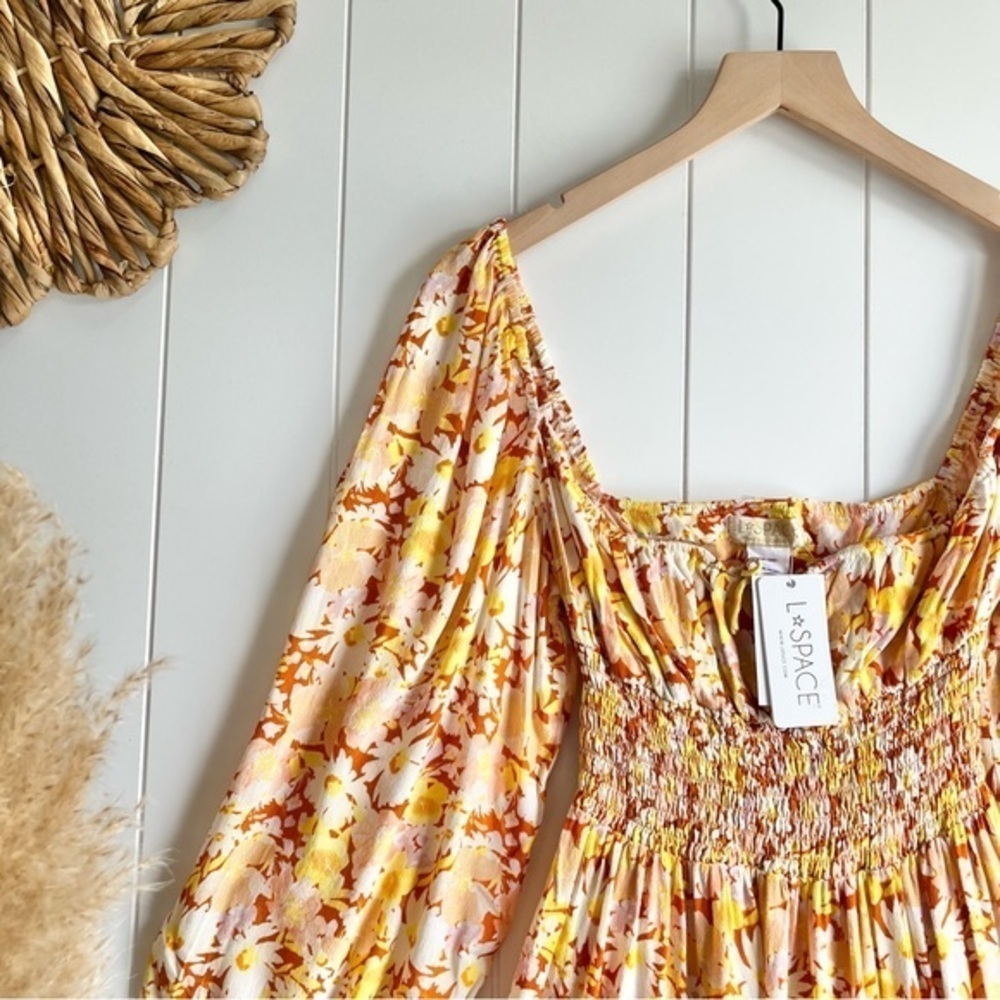 LSPACE floral dress mini spring summer babydoll - Picture 9 of 11